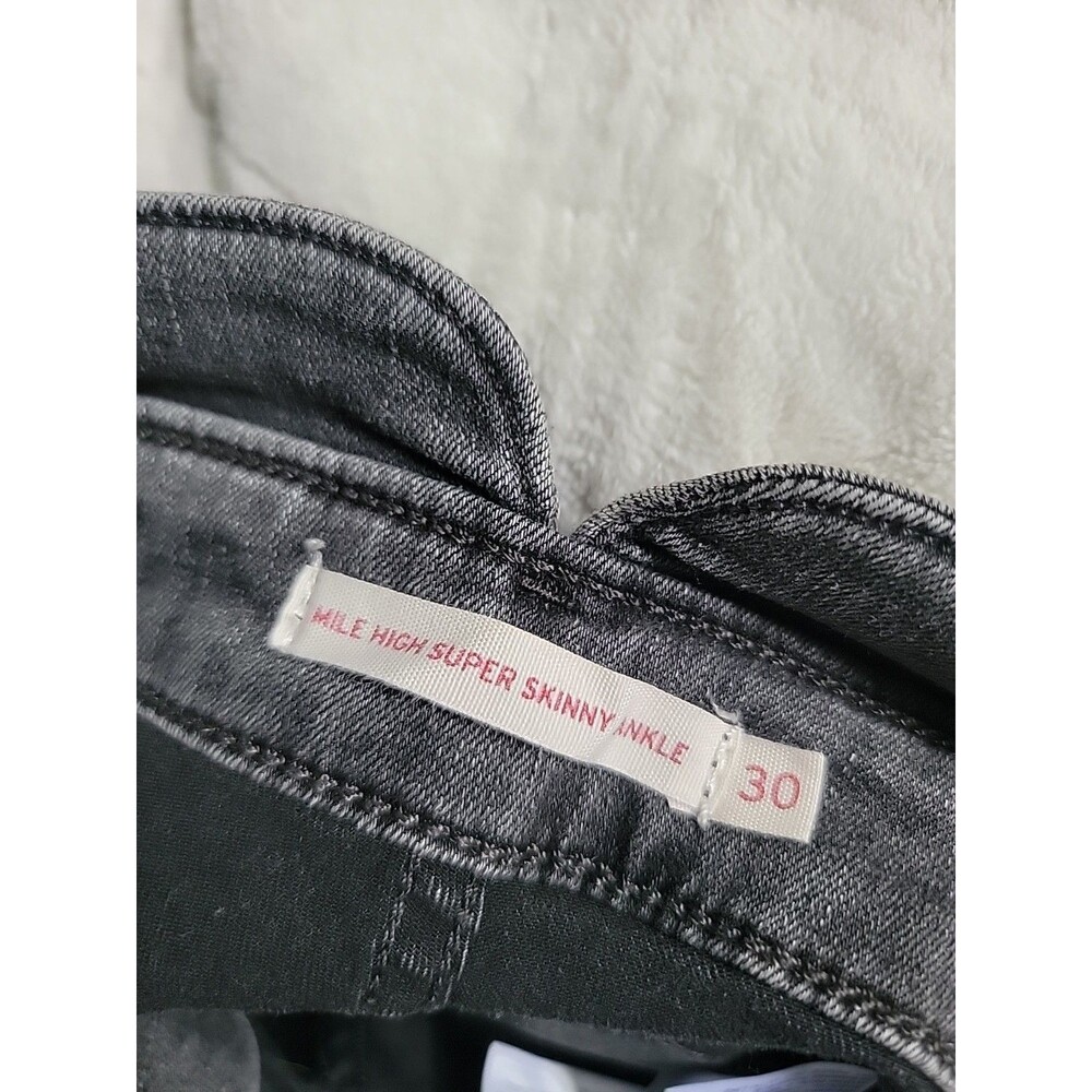 Levi's Mile High Super Skinny Women's Grey Jeans Size 8 Medium W29 L30